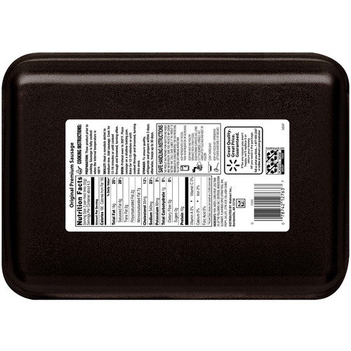 Great Value Uncooked Original Breakfast Pork Sausage Links 12 oz Package