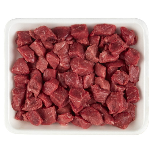 Beef Stew Meat, Tray, Family Pack, Fresh, 2.15 - 3.0 lb