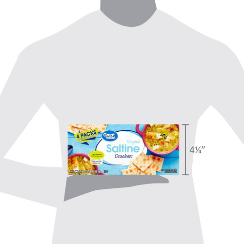 Great Value Saltine Crackers, 16 oz, 4 Count