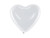 Balony 10'' Serca, Pastel biały