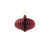 Bombka papierowa honeycomb Owal, bordo, 18x15cm