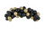 Balony Eco 30cm metalizowane, czarny