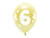 Balony Eco 33 cm, Cyfra '' 6 '', jasny złoty