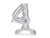 Stojący balon foliowy Cyfra ''4'', 70cm, srebrny