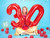 Balon foliowy Cyfra ''1'', 86cm, czerwony