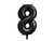 Balon foliowy Cyfra ''8'', 86cm, czarny