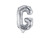 Balon foliowy Litera ''G'', 35cm, srebrny
