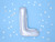 Balon foliowy Litera ''L'', 35cm, srebrny