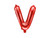 Balon foliowy Litera ''V'', 35cm, czerwony
