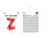 Balon foliowy Litera ''Z'', 35cm, czerwony