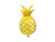 Balon foliowy Ananas, złoty, 38x63cm