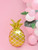 Balon foliowy Ananas, złoty, 38x63cm