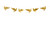 Girlanda Gołębie, złoty, 112 cm