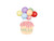 Balonowy topper na tort, tęcza, mix, 29 cm