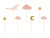 Dekoracje do muffinek - Bocian 11-12 cm, mix