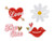 Naprasowanki Love, mix,  5.5-6.5x3.5-4.5cm