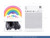 Balony Rainbow 23cm metalizowane, czarny