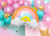 Balony Rainbow 23cm metalizowane, różowy