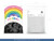 Balony Rainbow 30cm pastelowe, czarny