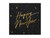 Serwetki Happy New Year, czarny, 33x33cm