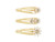Spinki do włosów Stokrotki, 5x1.5-2 cm, złoty