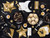 Talerzyki Little Star - Gwiazda, złoty, 27cm