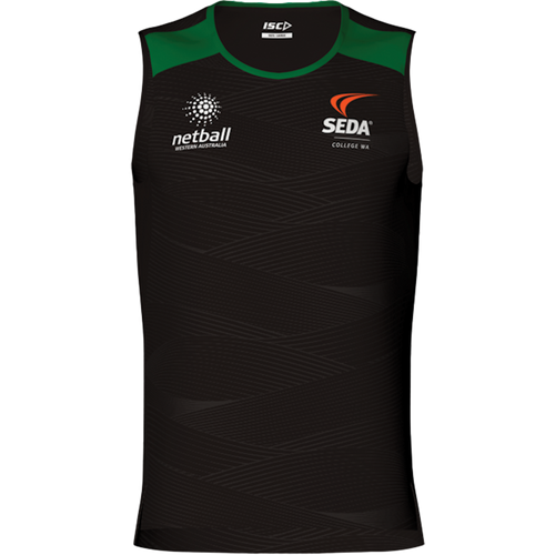 SEDA YR 12 TRAINING SINGLET MENS - NETBALL WA