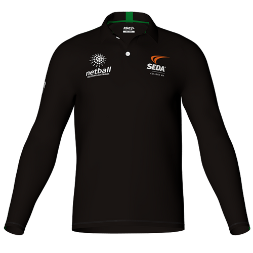 SEDA YR 11 Long Sleeve Polo Mens - Netball WA