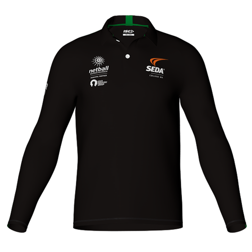 SEDA YR 12 LONG SLEEVE POLO MENS - NETBALL WA