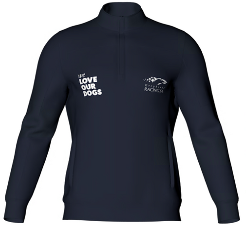 Greyhound Racing Qtr Zip Fleece Mens