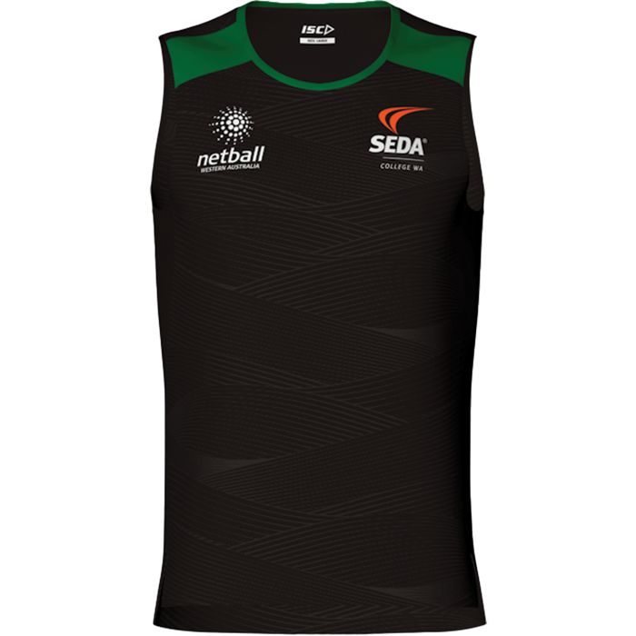 SEDA YR 12 TRAINING SINGLET MENS - NETBALL WA