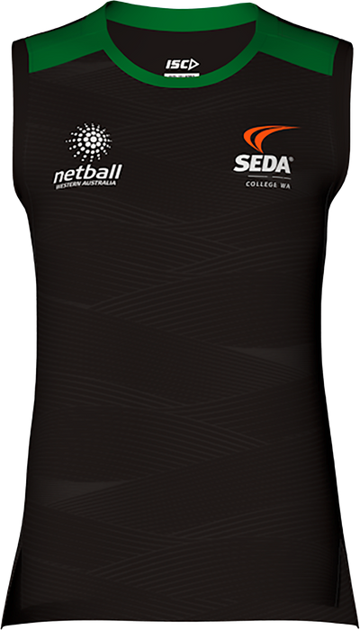 SEDA YR 12 TRAINING SINGLET WOMENS - NETBALL WA