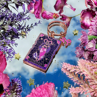 Capricorn Zodiac Enamel Keyring