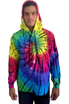 Hooded Tie Dye Jacket 'Dark Knight'