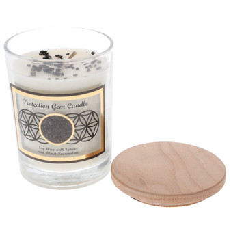 Protection Gemstone Soy Candle - Vetiver and Black Tourmaline