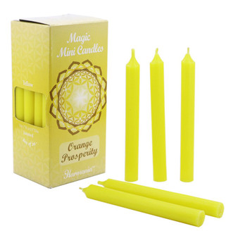 Magic Mini Candles - Prosperity Yellow Orange Scented