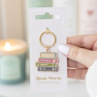 Book Worm Alloy Keyring