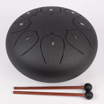 Kayu Lotus Steel Tongue Drum - Black