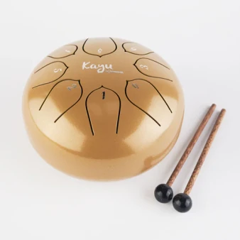 Kayu Pocket Steel Tongue Drum - Gold