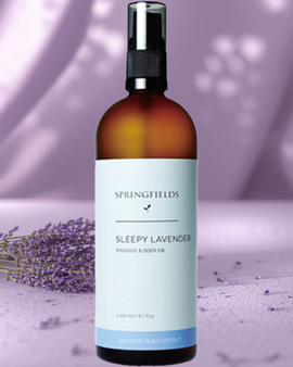 Springfields Sleepy Lavender Massage & Body Oil 200ml