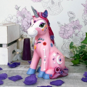 Candycorn Pink Day of the Dead Unicorn