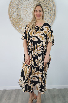 Black Morocco Bermuda Kaftan