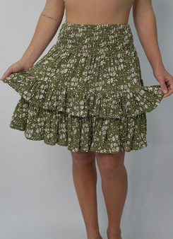 Olive Blossom Havana Skirt