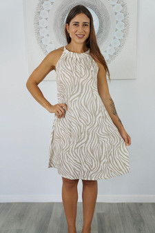 Taupe Madagascar Short Chloe Dress
