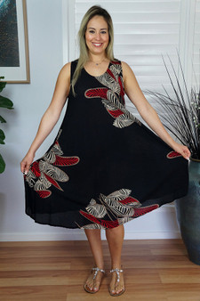 Niche Black Fishbone Dress