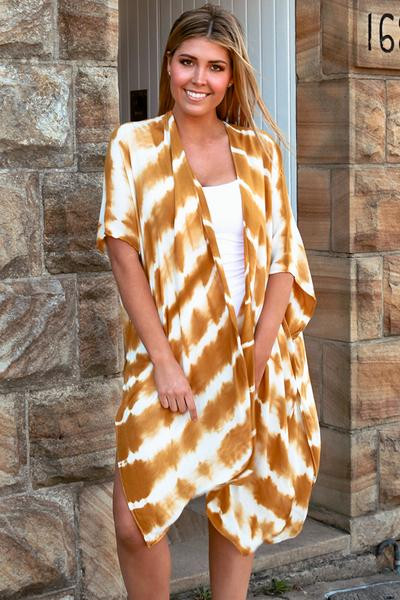 Mustard Tie Dye Cover Up