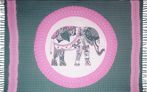 Boho Elephant Grey Sarong