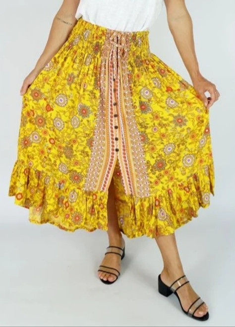 Tangelo Yellow Sangria Skirt