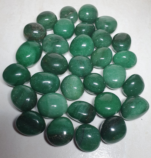 Green Aventurine & Pyrite Tumble Stone