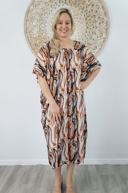 Brown 'Hurricane' Bermuda Kaftan